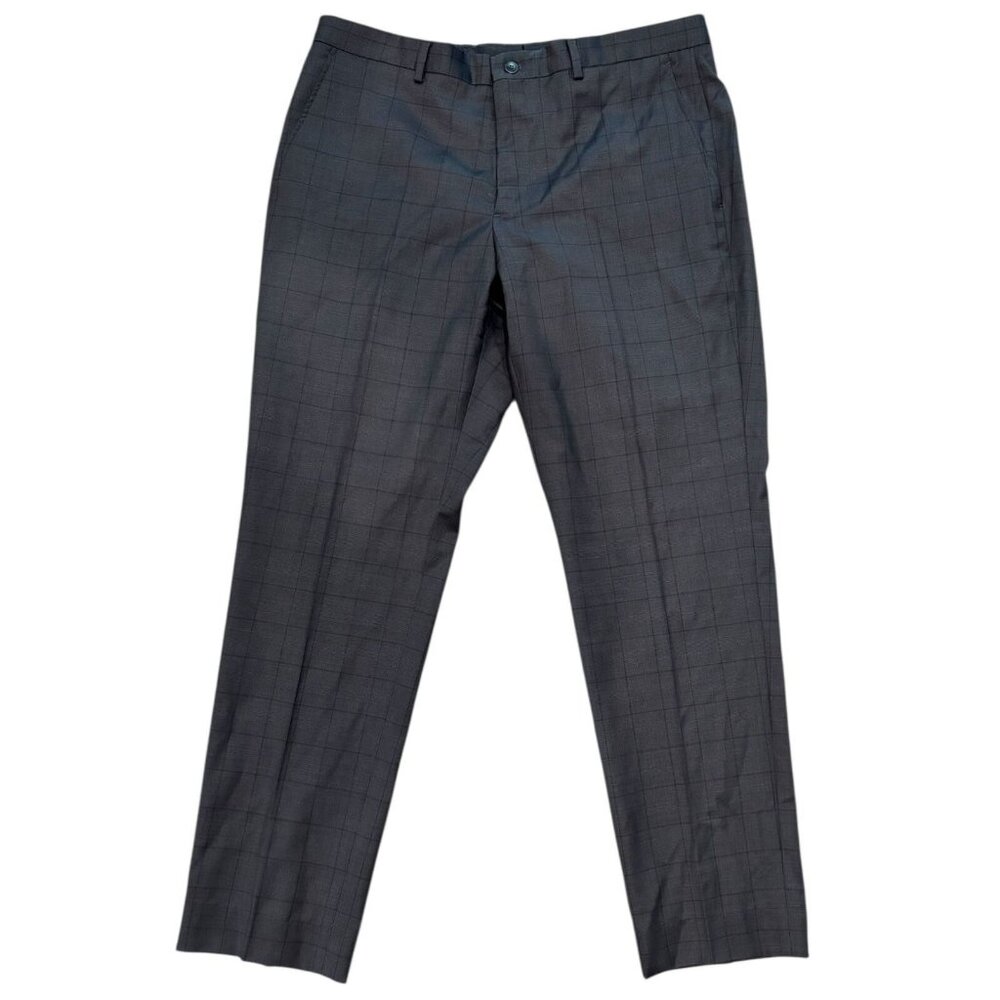 Armani Exchange Gray Plaid Dress Pants Men’s 36x30‎